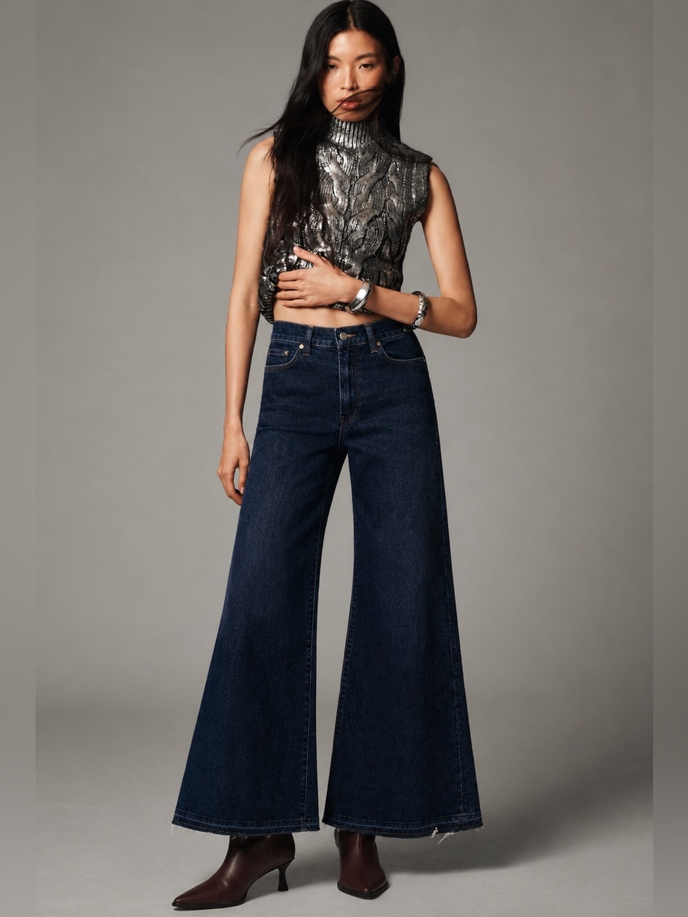 FRAME Le Palazzo Crop Wide Released Hem